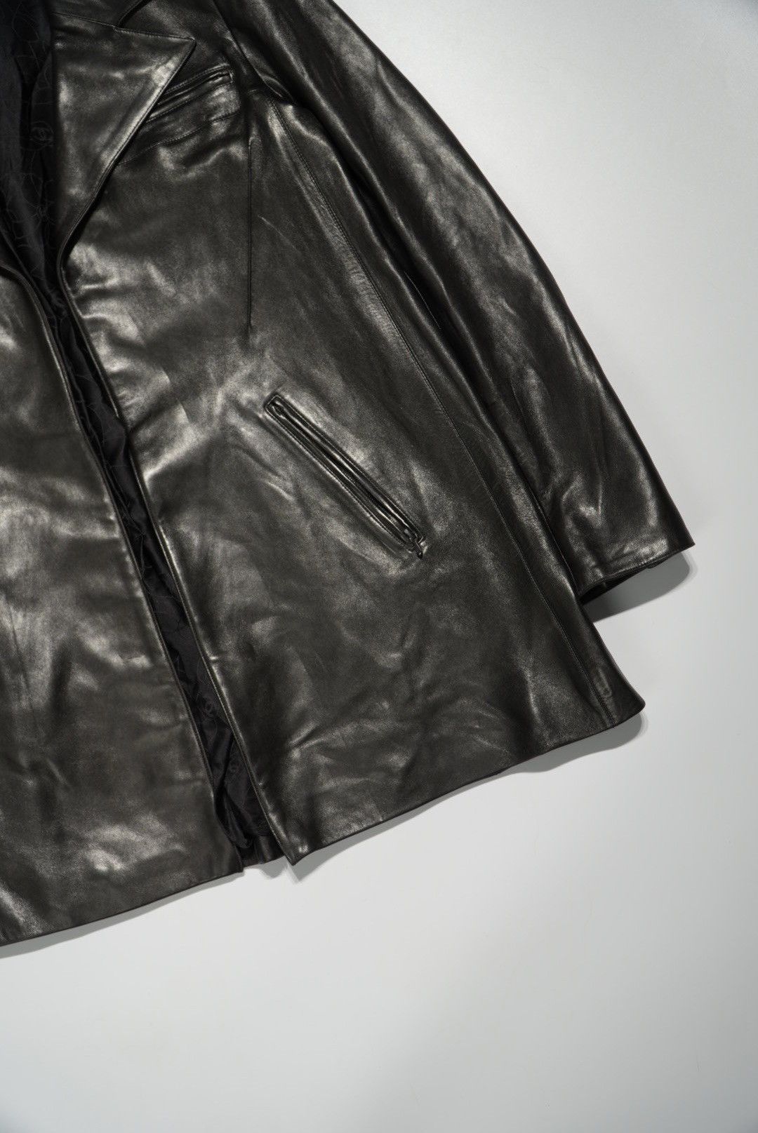 Chanel Chanel Black Leather Jacket Size S / US 4 / IT 40 - 4 Thumbnail