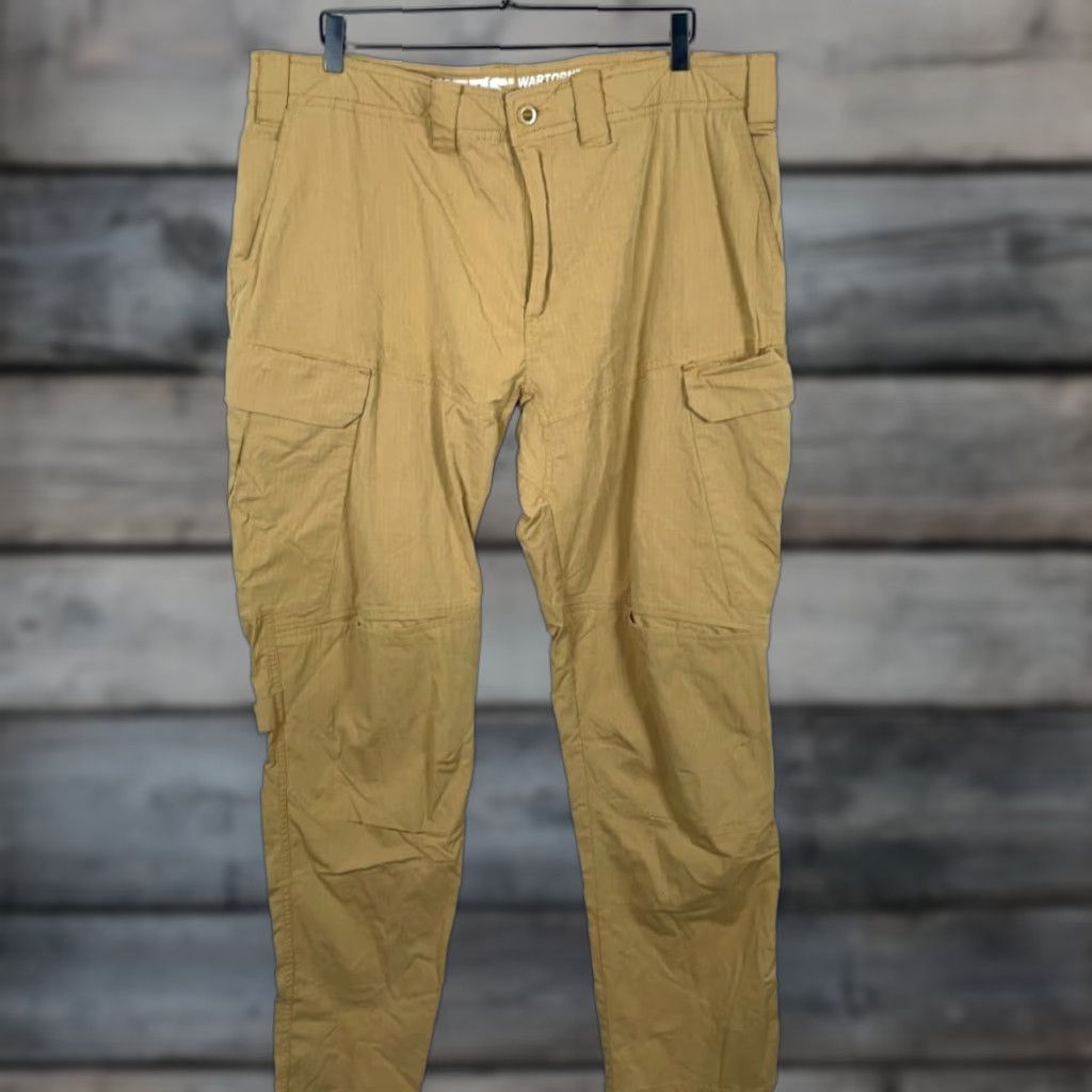 Vintage Viktos Wartorn Pants Mens 40 x 31 Chino Cotton Blend Light Brown Tactical Utility Pocketed Flat Front Regular Rise Mid Vintage No Size US 40 / EU 56 - 1 Thumbnail