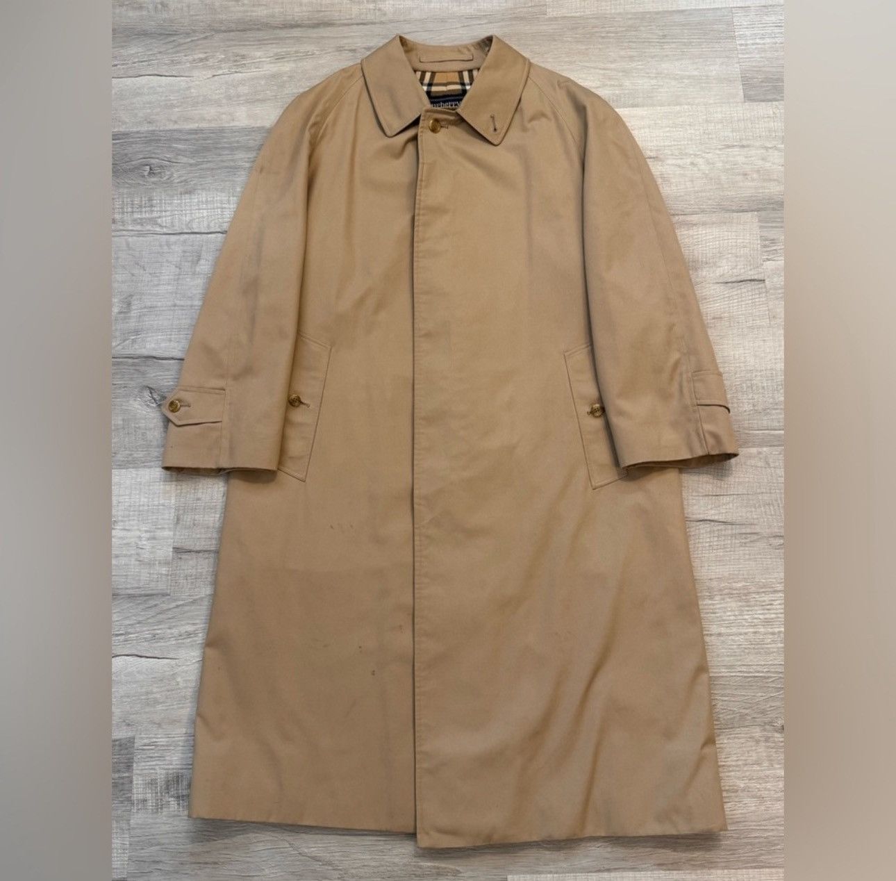 image of Burberry Trench Coat in Tan, Men's (Size XL)