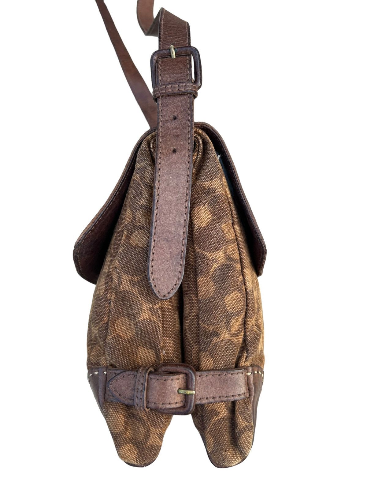 Japanese Brand Genten Japan Hybrid Canvas Leather Bag Size ONE SIZE - 13 Thumbnail