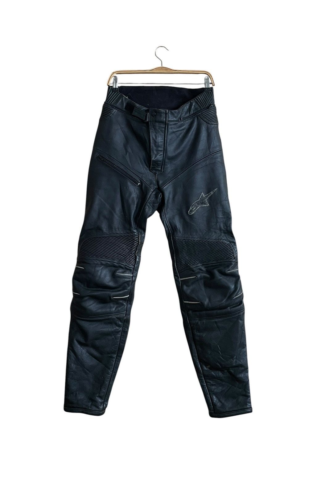 Alpinestars Vintage Racing Alpinestars Leather Motorcycle Pants 1990s Size US 28 / EU 44 - 1 Thumbnail