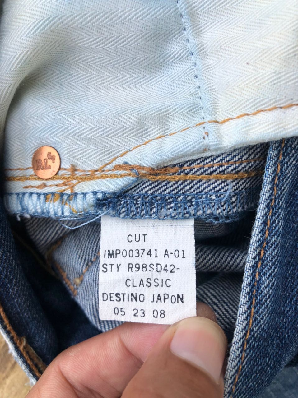 Polo Ralph Lauren × RRL Ralph Lauren × Vintage Polo by Ralph Lauren Denim Jeans Distressed Size US 33 - 5 Thumbnail