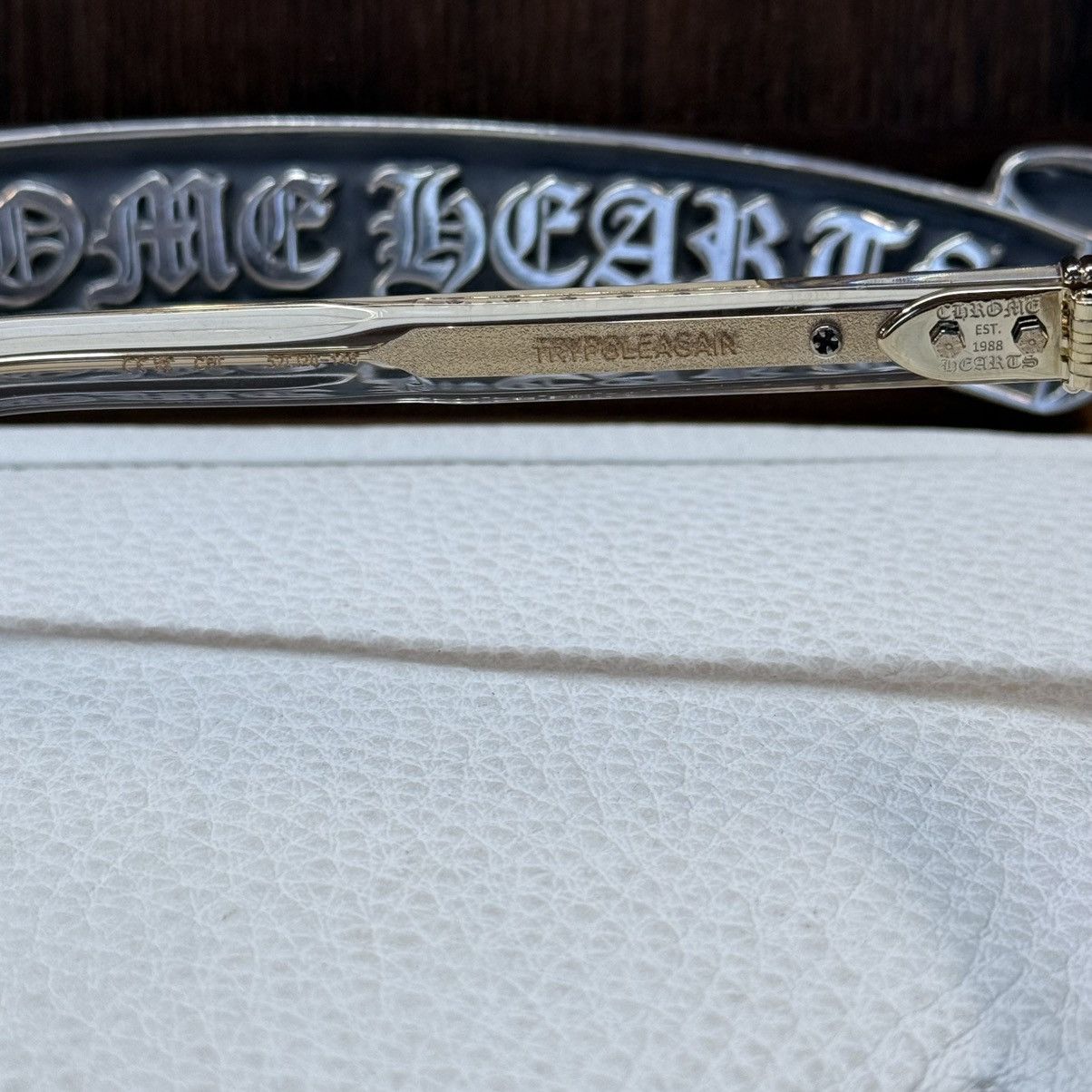 Chrome Hearts Chrome Hearts TRYPOLEAGAIN 1/1 Sunglasses Size ONE SIZE - 6 Thumbnail