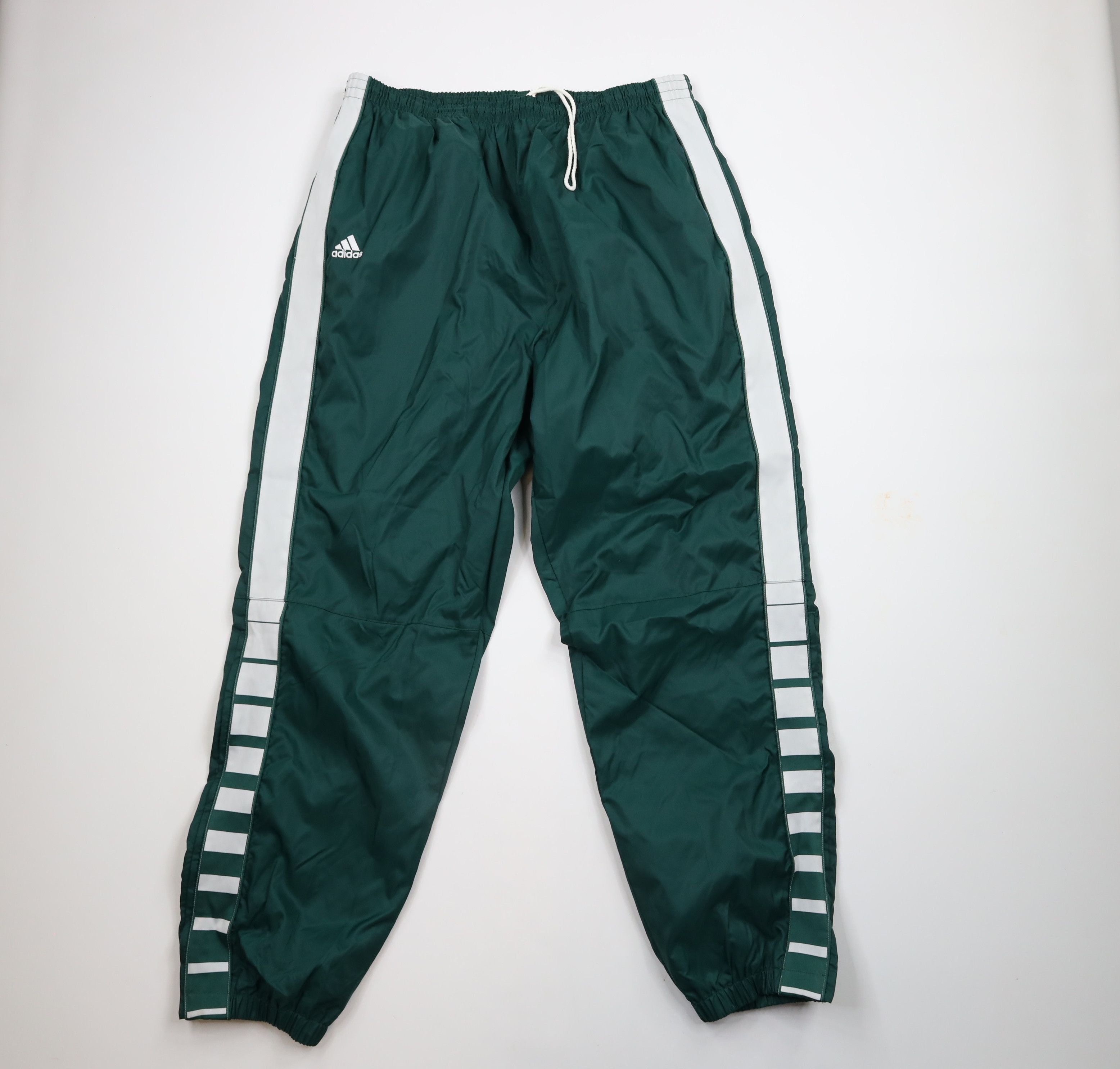 Adidas × Vintage Vintage Y2K 2001 Adidas Striped Lined Joggers Pants Green Size US 42 / EU 58 - 1 Thumbnail