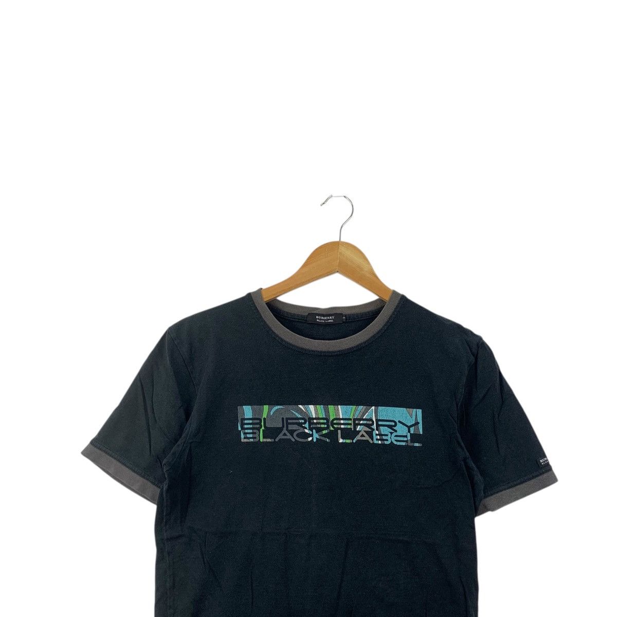Burberry Vintage BURBERRY BLACK LABEL Box Logo Ringer Tee Shirt Top Size S / US 4 / IT 40 - 2 Thumbnail