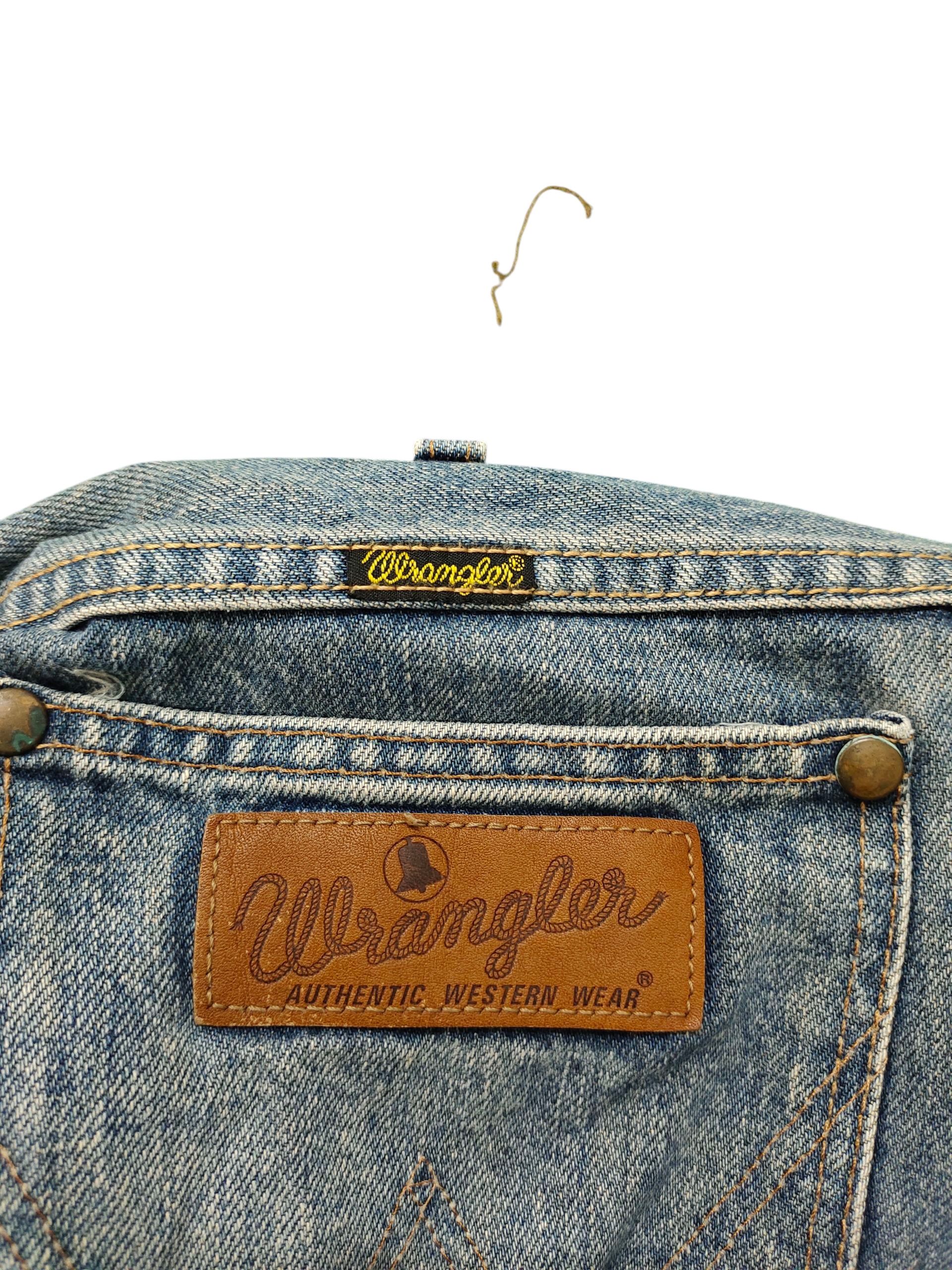 Kapital Vintage 90s Wrangler Selvedge Distress Wide Leg Denim Jeans Size US 30 / EU 46 - 10 Thumbnail