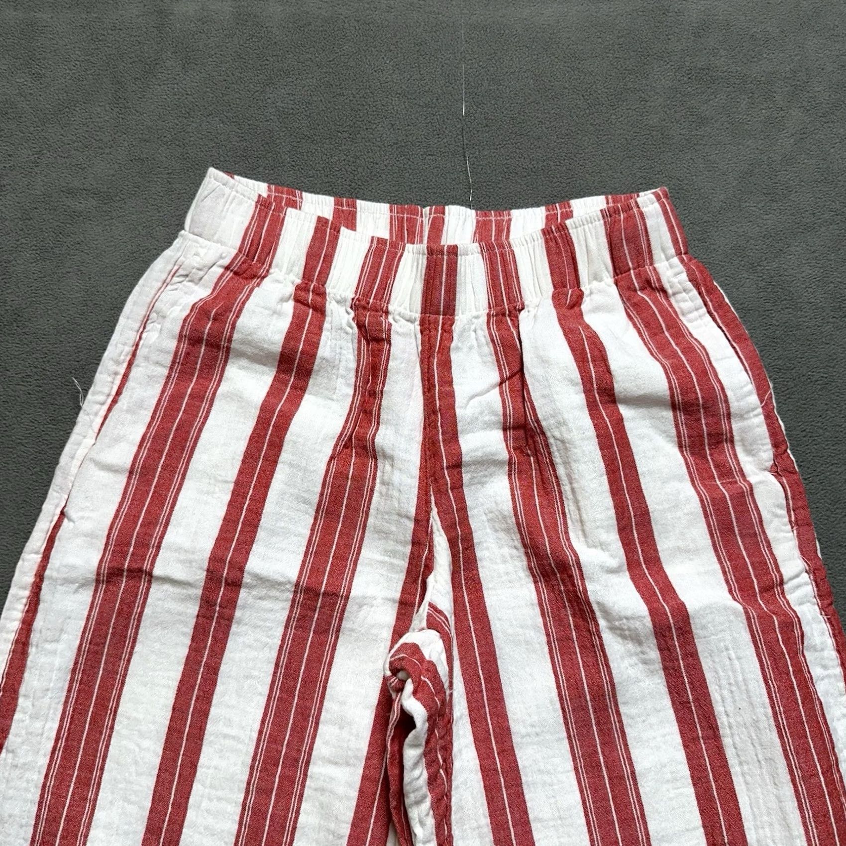 Old Navy Old Navy Pants Womens XS Red White Striped Comfort Waistband Wide Leg Casual Size 26" / US 2 / IT 38 - 3 Thumbnail