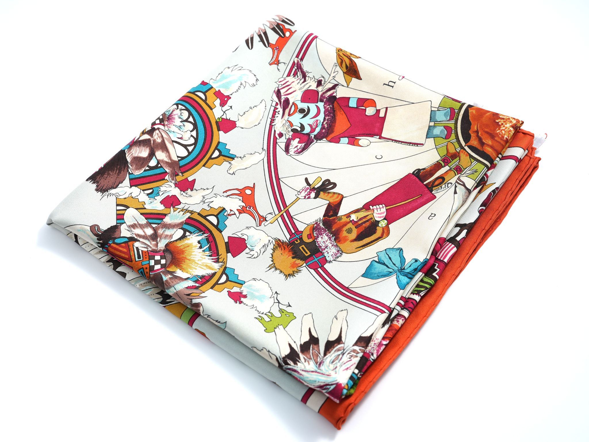 Hermes Hermes Scarf Kachina by Kermit Oliver 90 cm silk native Size ONE SIZE - 14 Thumbnail