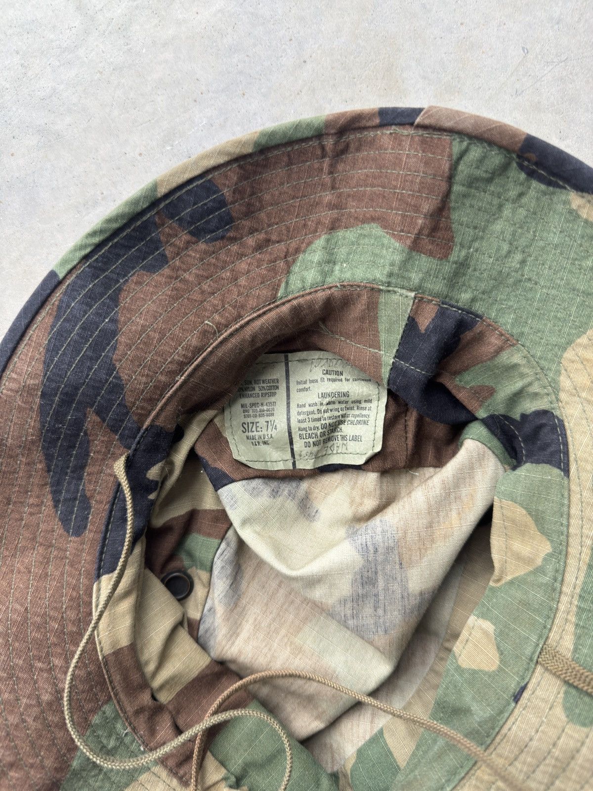 Other Vintage 90s Woodland Camo Military Bucket Hat Size ONE SIZE - 4 Thumbnail
