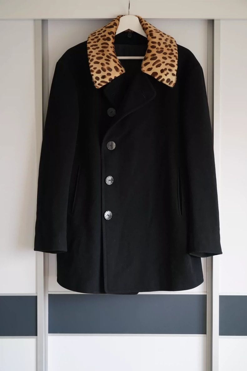 Yohji Yamamoto Yohji Yamamoto Detachable Leopard Collar Jacket by Yohji Y Size US M / EU 48-50 / 2 - 2 Thumbnail