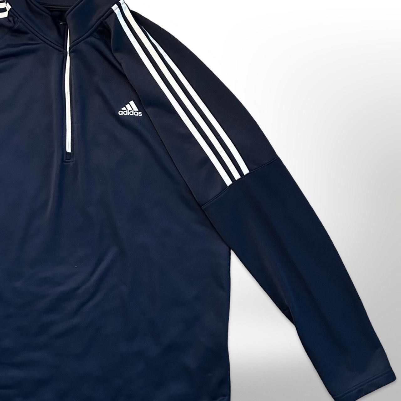 Adidas Adidas Navy Blue Golf 1/4 Zip Long-Sleeve Pullover Size US XL / EU 56 / 4 - 4 Thumbnail