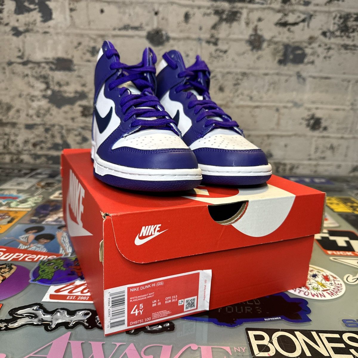 Nike Nike Dunk High Electro Purple GS Size 4.5Y Kids Brand New Size US 5 / EU 37 - 5 Thumbnail