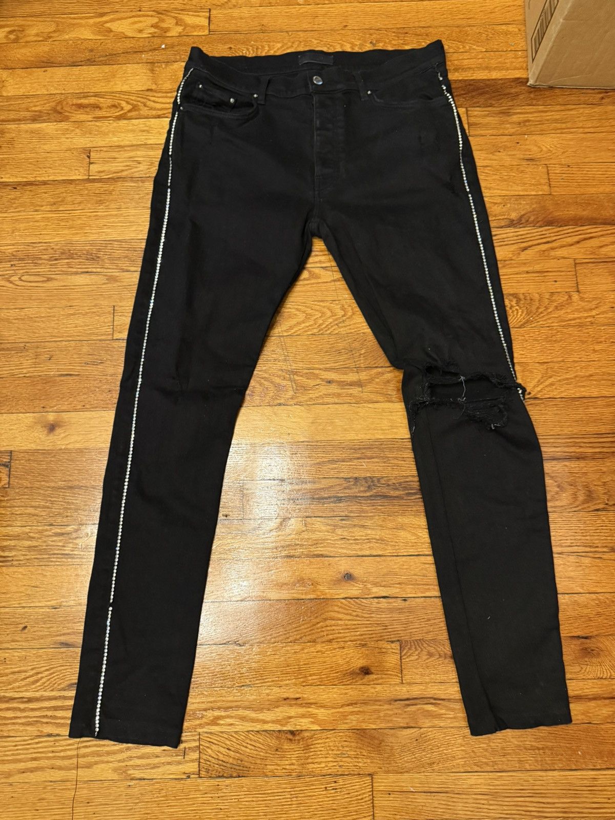 Amiri Amiri Mx1 Crystal Track Jeans VVS Size 38 Size US 38 / EU 54 - 1 Thumbnail