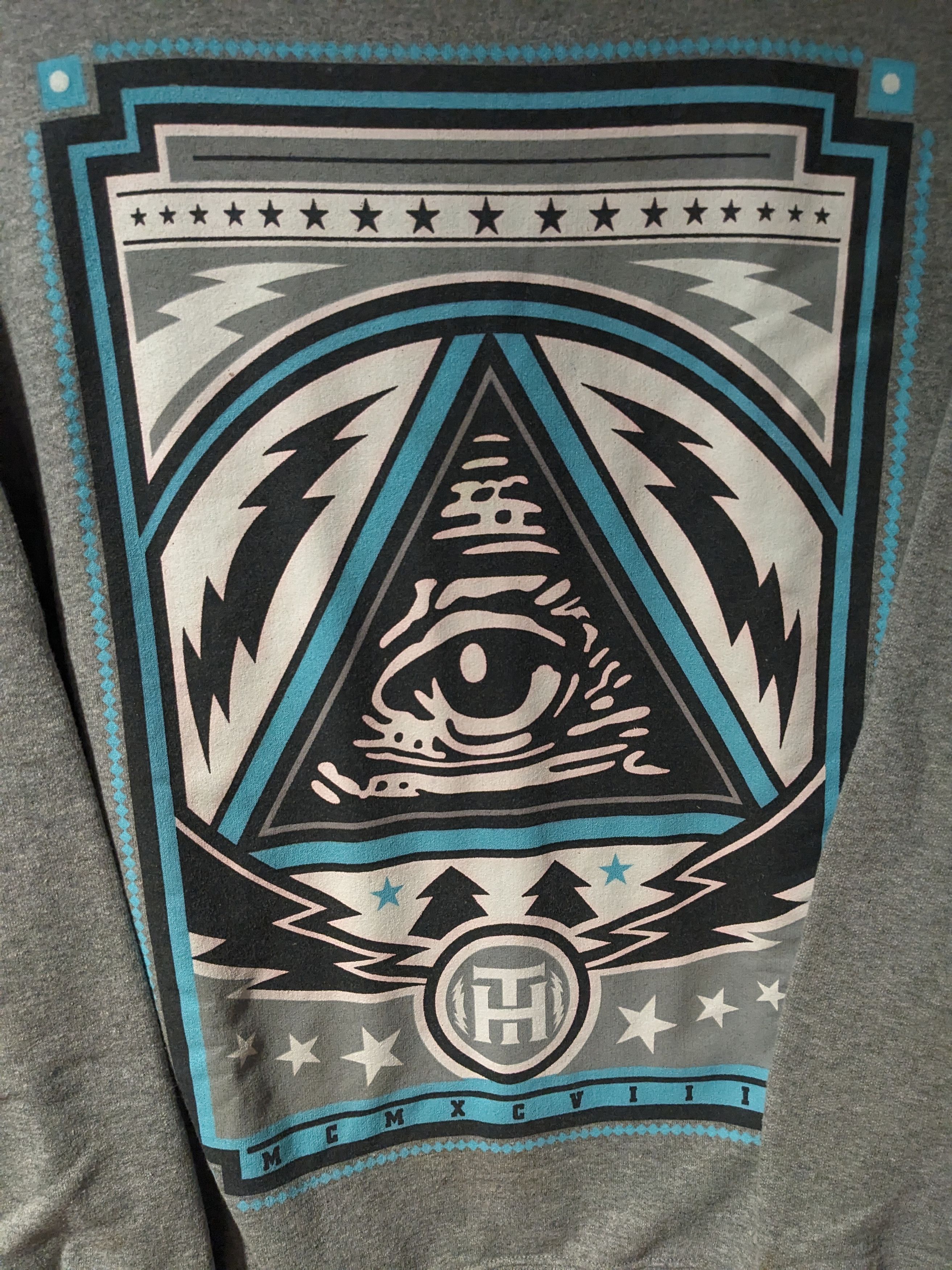 Tony Hawk × Vintage Vintage Y2K Tony Hawk Skateboard All Seeing Eye Sweatshirt Size US M / EU 48-50 / 2 - 2 Thumbnail