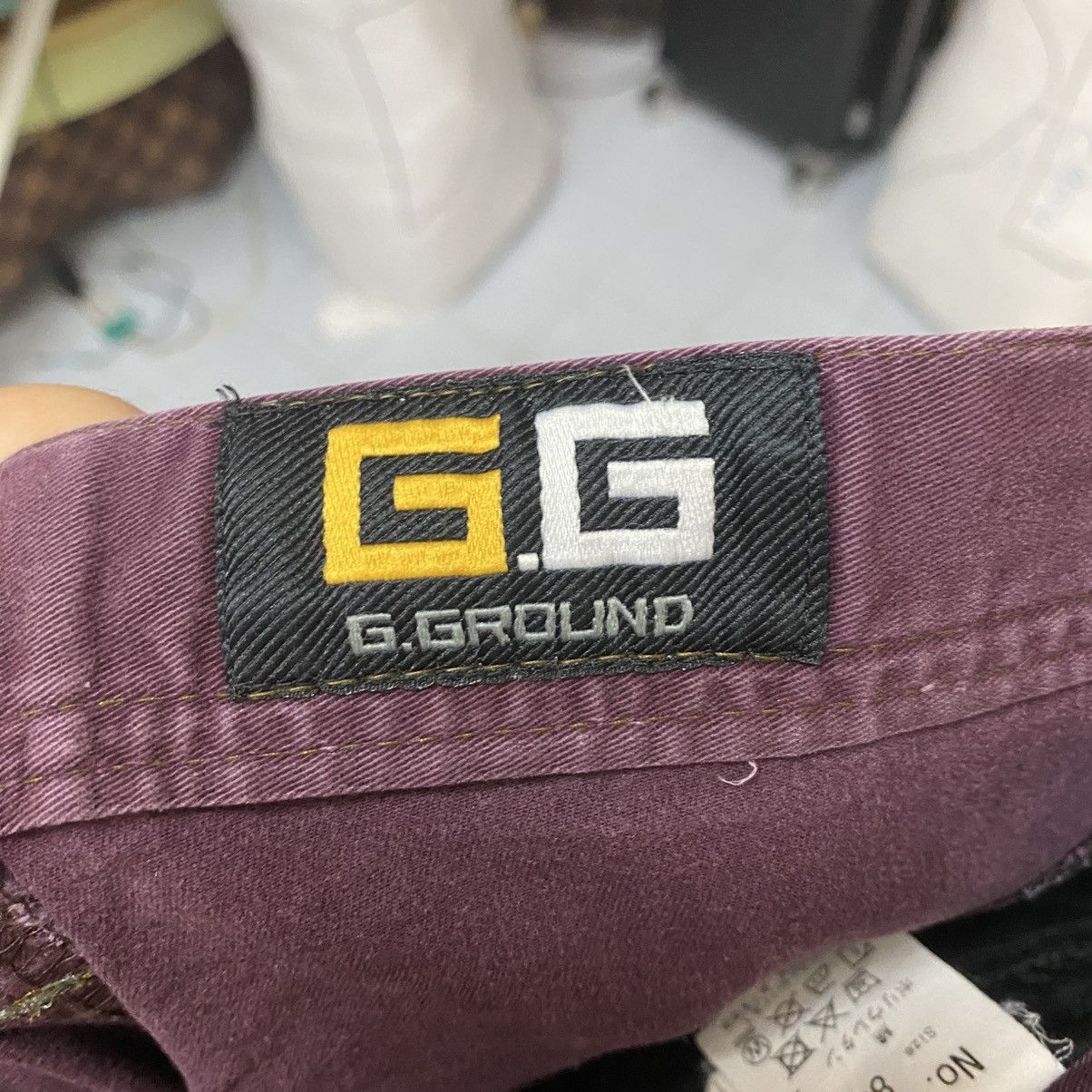 Japanese Brand DL G Ground Purple Cargo Multipocket Pants #C1001 Size US 33 - 20 Thumbnail