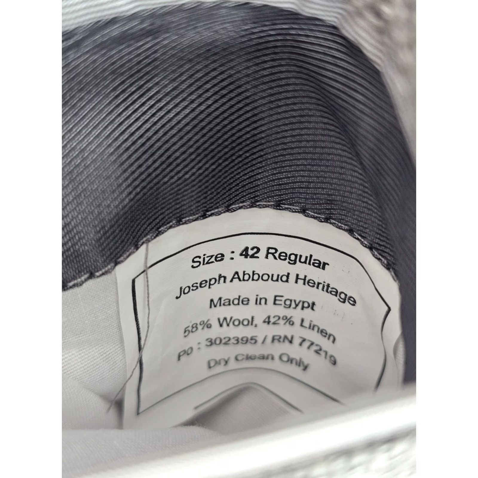 Joseph Abboud Joseph Abboud Sport Coat Gray Wool Linen Hopsack Lanificio T.G. di Fabio 42R Size US XS / EU 42 / 0 - 5 Thumbnail