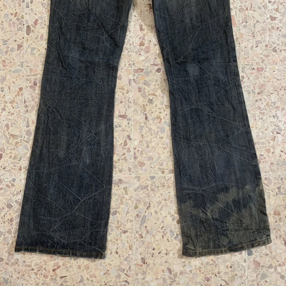 If Six Was Nine × Le Grande Bleu (L.G.B.) × semanticdesign 💥 SICKS💥SEMATIC DESIGN W30 L33 Flares Ripped Jeans Studded Size 30" / US 8 / IT 44 - 11 Thumbnail