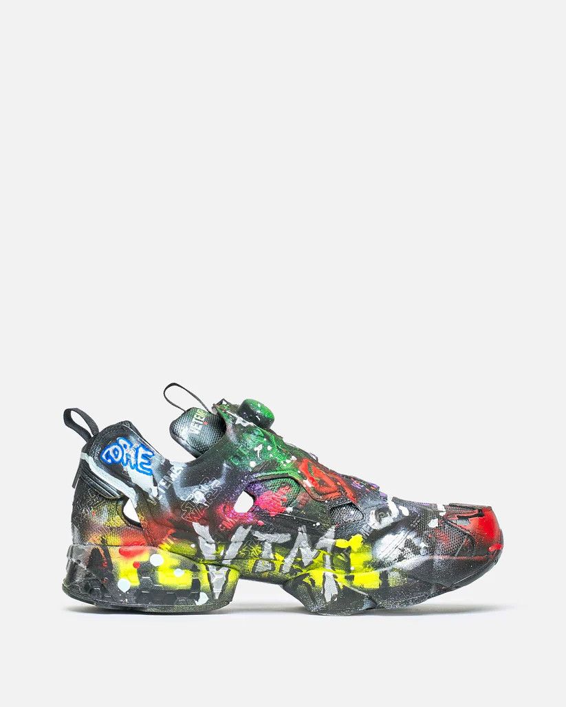 Vetements o1s1v1r1oon0925 Reebok Instapump Fury in Black Graffiti Size US 10 / EU 43 - 1 Thumbnail
