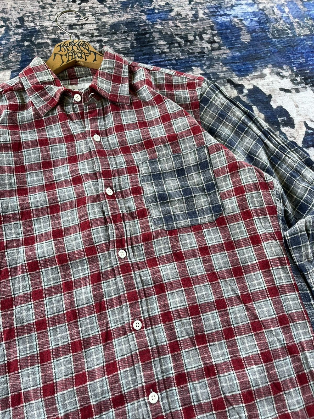 GU × Japanese Brand × Kim Jones Kim Jones AW 06 GU Backhit Spell Out Shirt Button Up Size US S / EU 44-46 / 1 - 4 Thumbnail