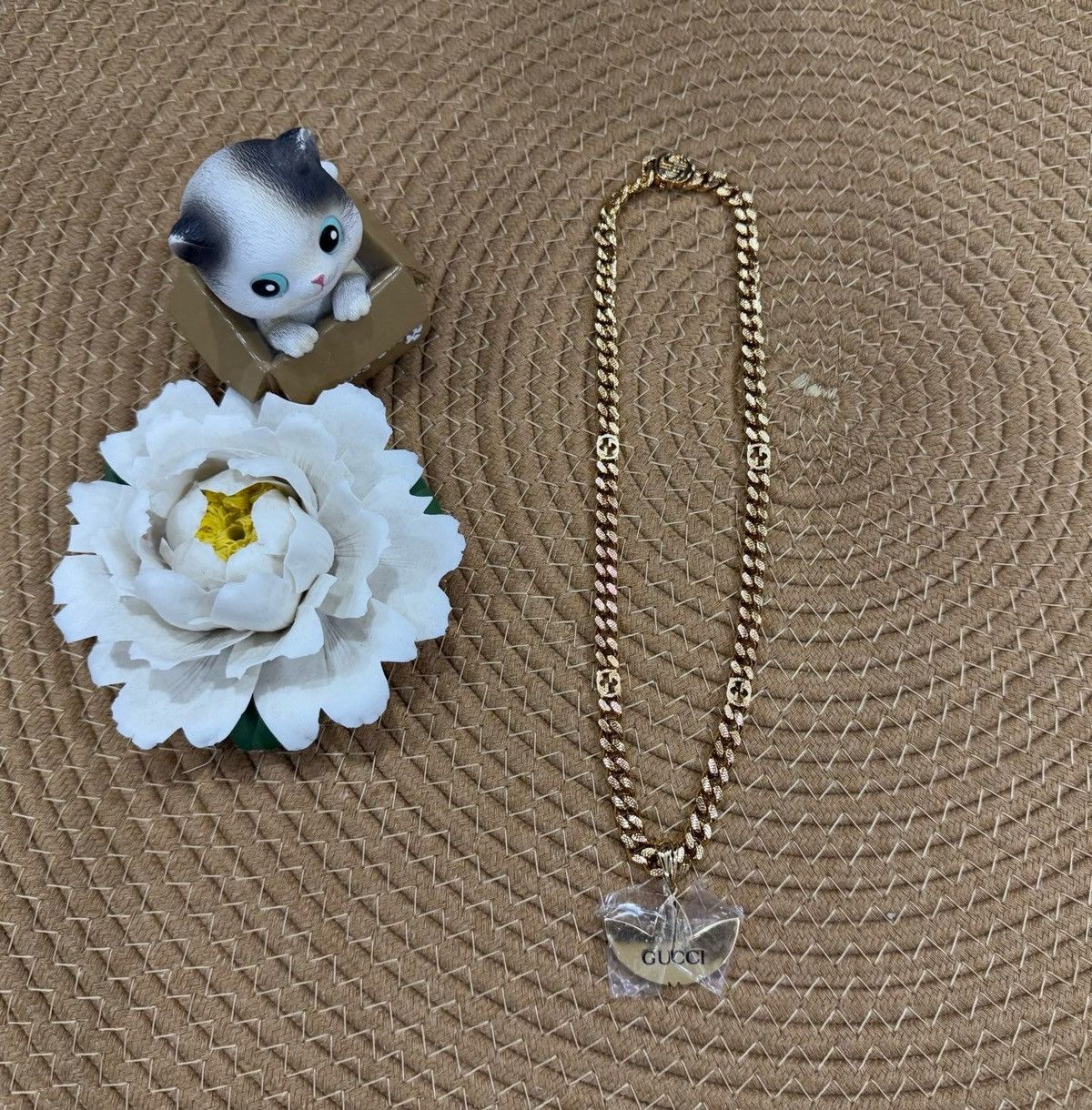Gucci Enamel Gourmette Trefoil Small Pendant Necklace Size ONE SIZE - 4 Thumbnail