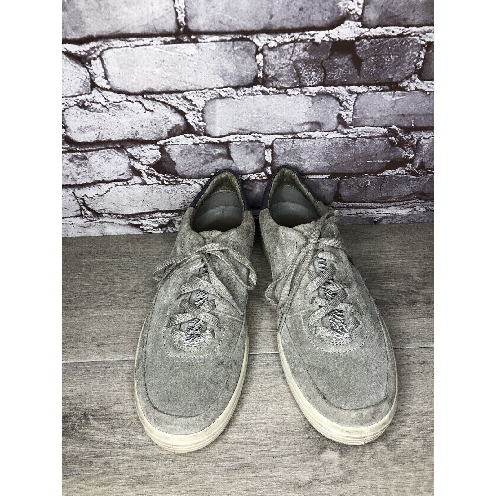 Ecco ECCO Grey Suede Leather Lace Up Comfort Casual Sneakers Shoe Size US 10 / EU 43 - 9 Thumbnail