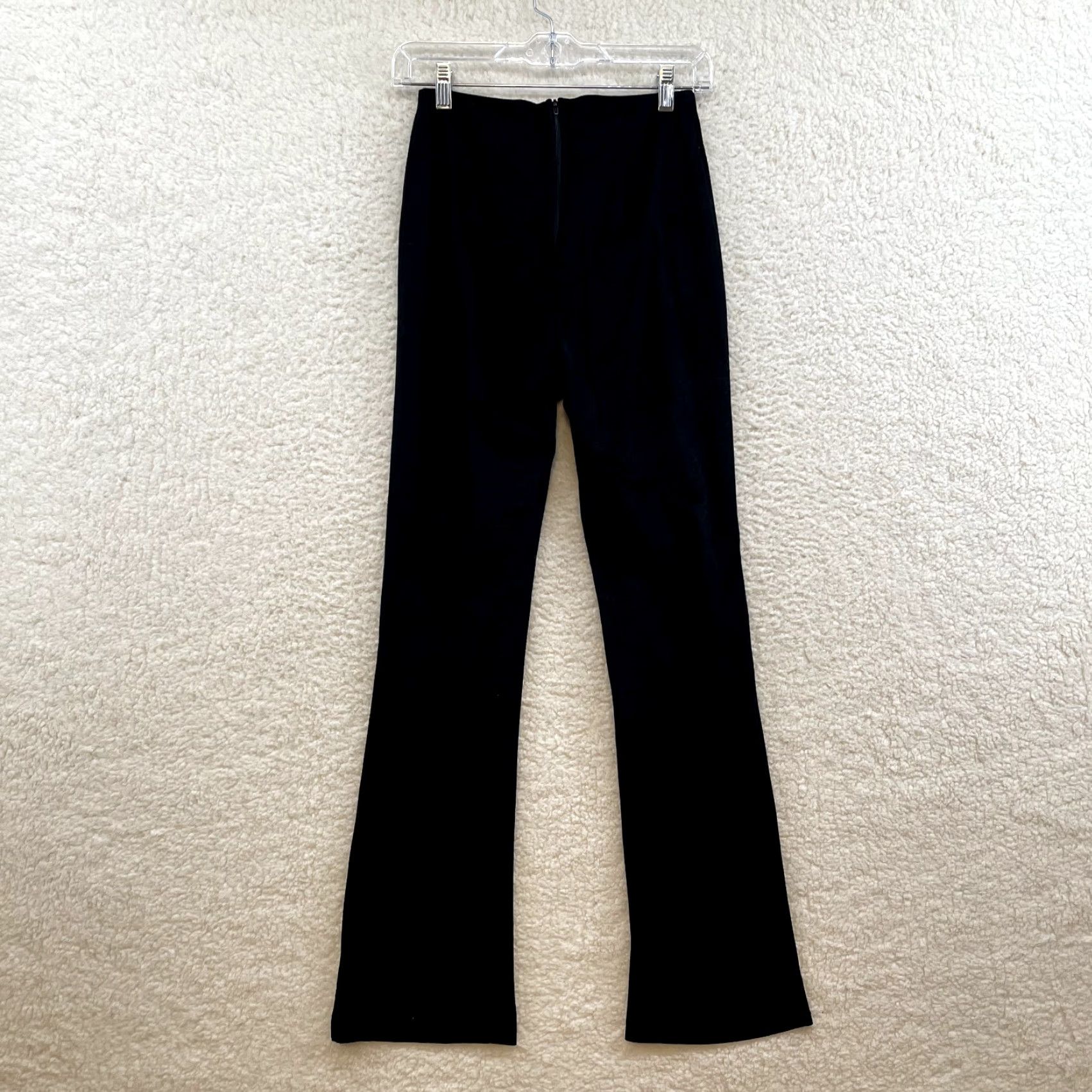 Vintage 90s Y2K Vintage Black Faux Suede High Waisted Bootcut Flare Pants - 00/0 XS, Women, 30 Inseam, Glam Rock Look, E.Y.E Size 25" / US 0 / IT 36 - 2 Thumbnail