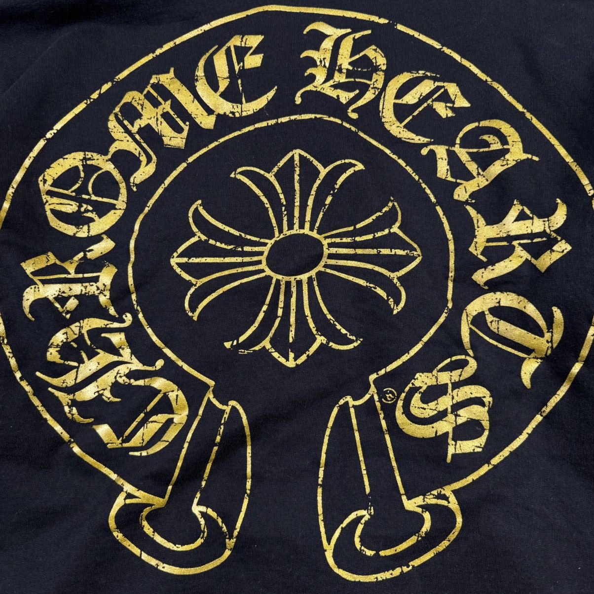 Chrome Hearts Chrome Hearts Vintage Gold Horseshoe Cross Black Zip Hoodie Size US XL / EU 56 / 4 - 9 Thumbnail