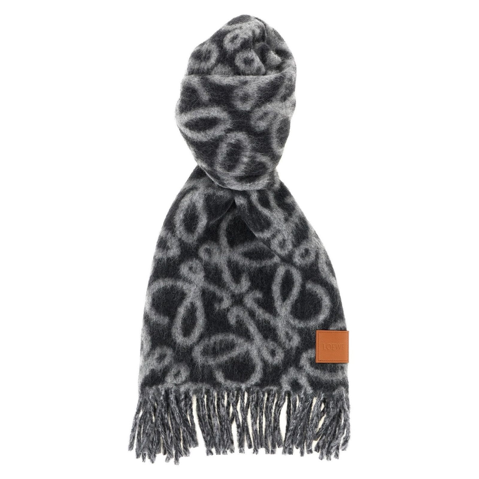 Loewe LOEWE Gray Wool Scarf New & Authentic Size ONE SIZE - 1 Thumbnail