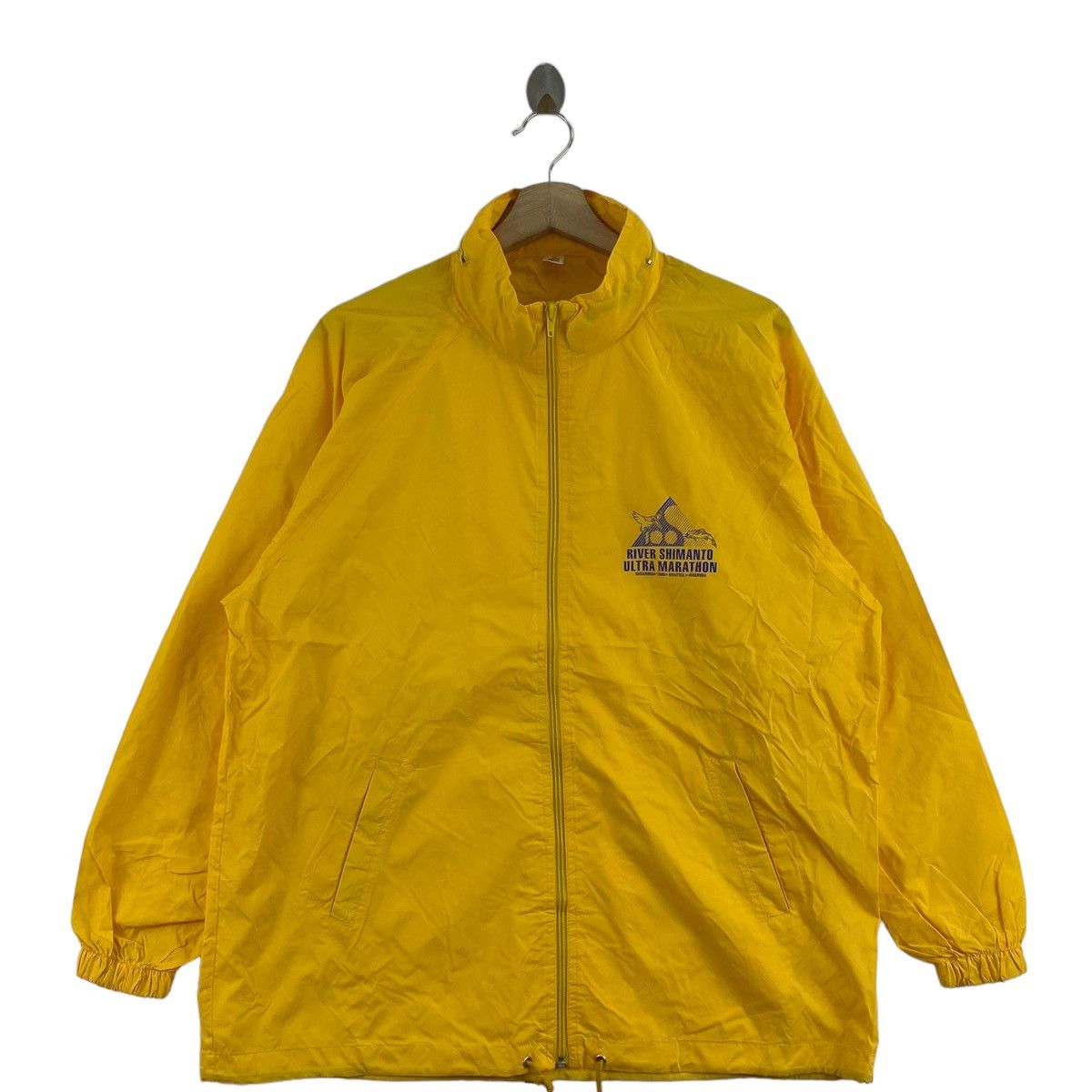 Japanese Brand RIVER SHIMANTO Ultra Marathon Japan Yellow Coach Jacket Size US L / EU 52-54 / 3 - 1 Thumbnail