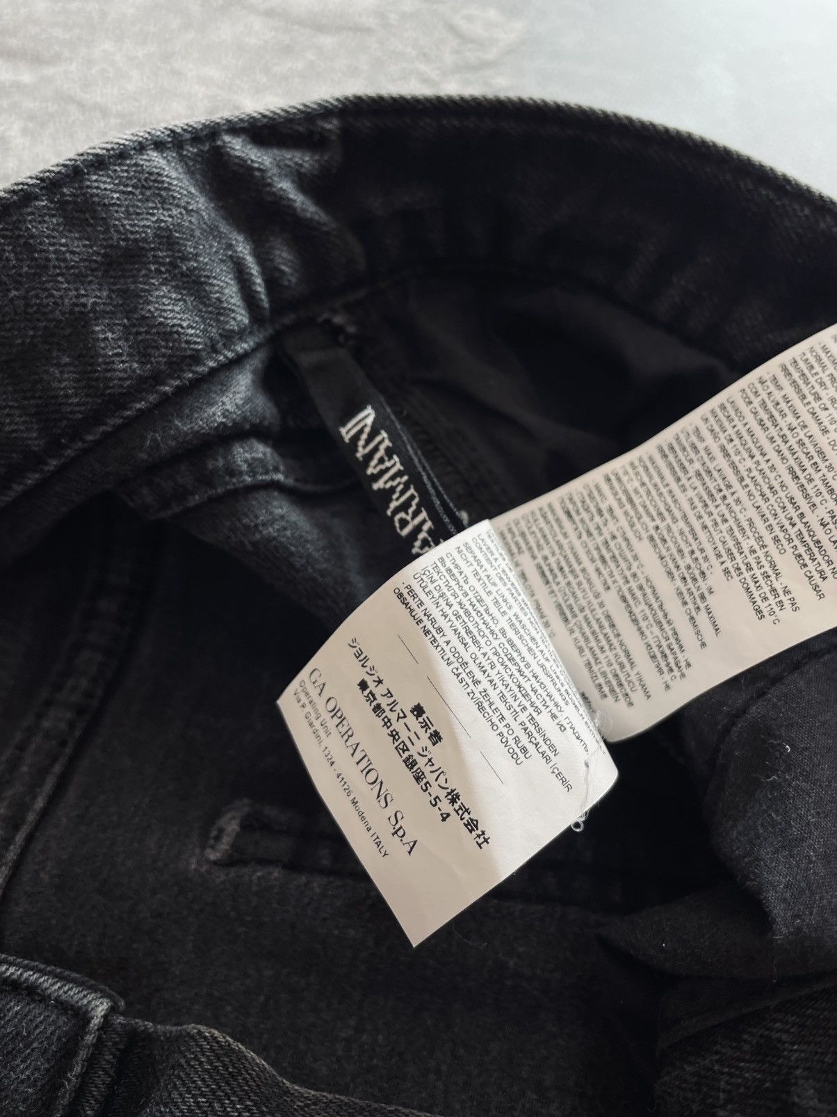 Emporio Armani Black Denim Extra Slim Fit J10 Jeans Pants 31