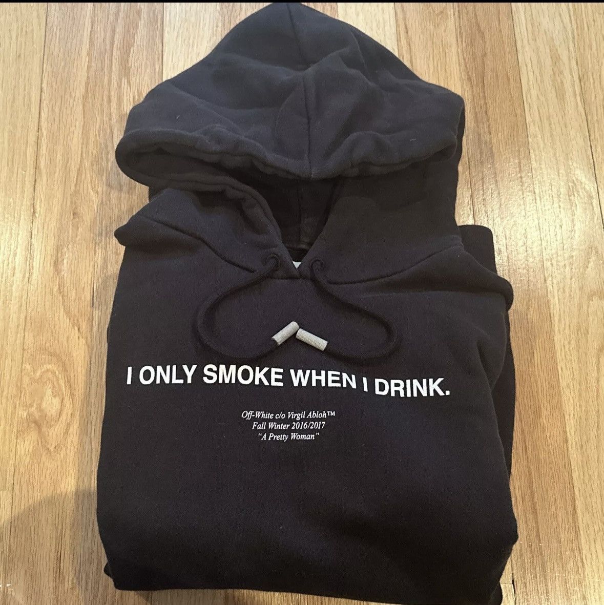 Off-White × Virgil Abloh OffWhite Virgil Abloh FW16 “I Only Smoke When I Drink”Hoodie Size US M / EU 48-50 / 2 - 1 Thumbnail