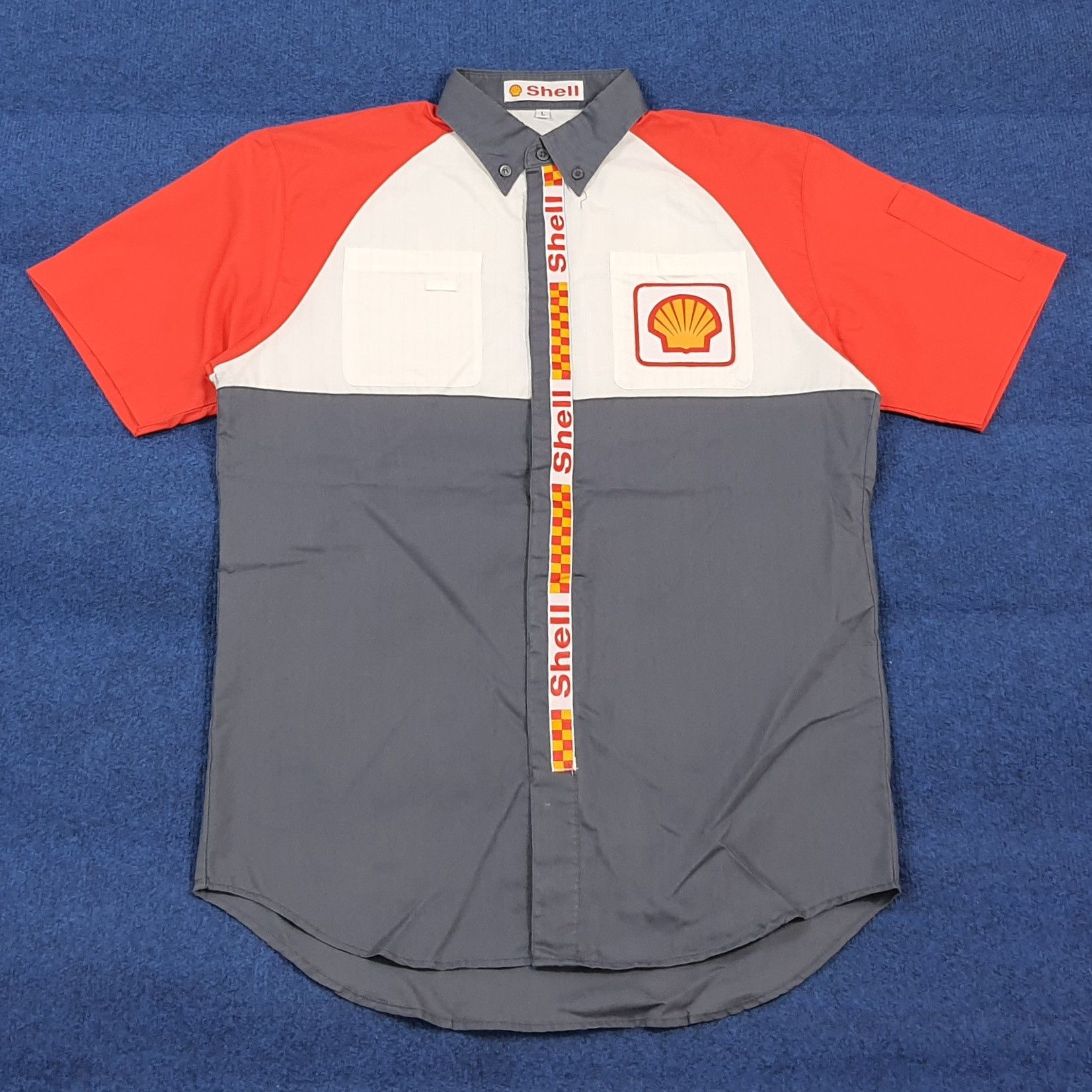 Vintage Vintage Shell Oil Company Staff Uniform Shirt C301N65 Size US L / EU 52-54 / 3 - 1 Thumbnail