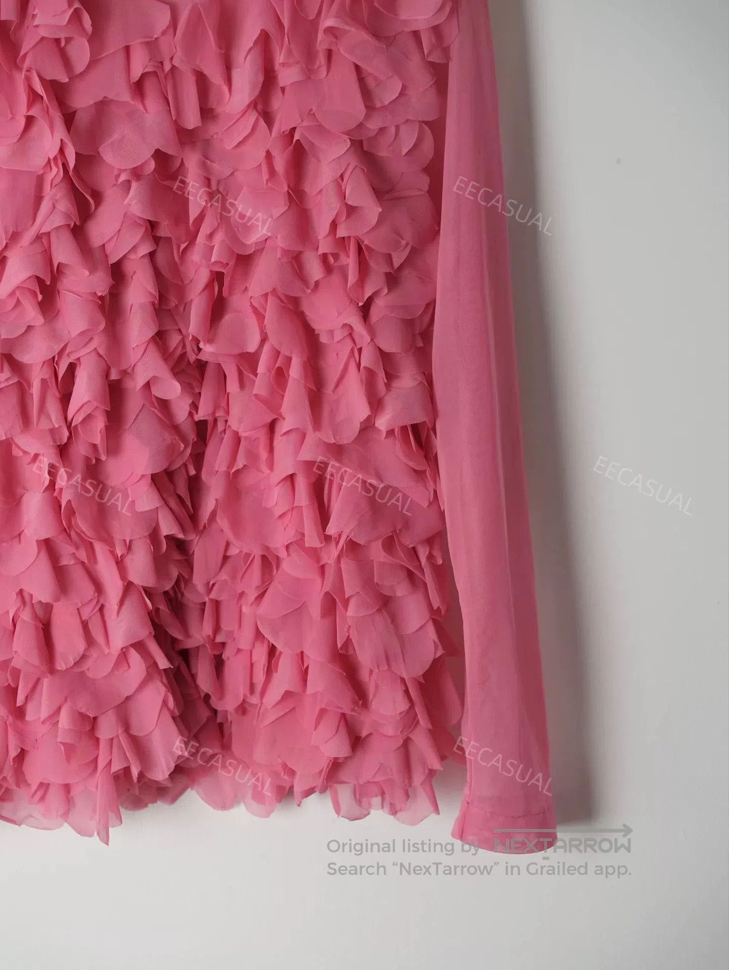 Junya Watanabe Pink Layered Ruffle Top by Junya Watanabe. Size M / US 6-8 / IT 42-44 - 4 Thumbnail