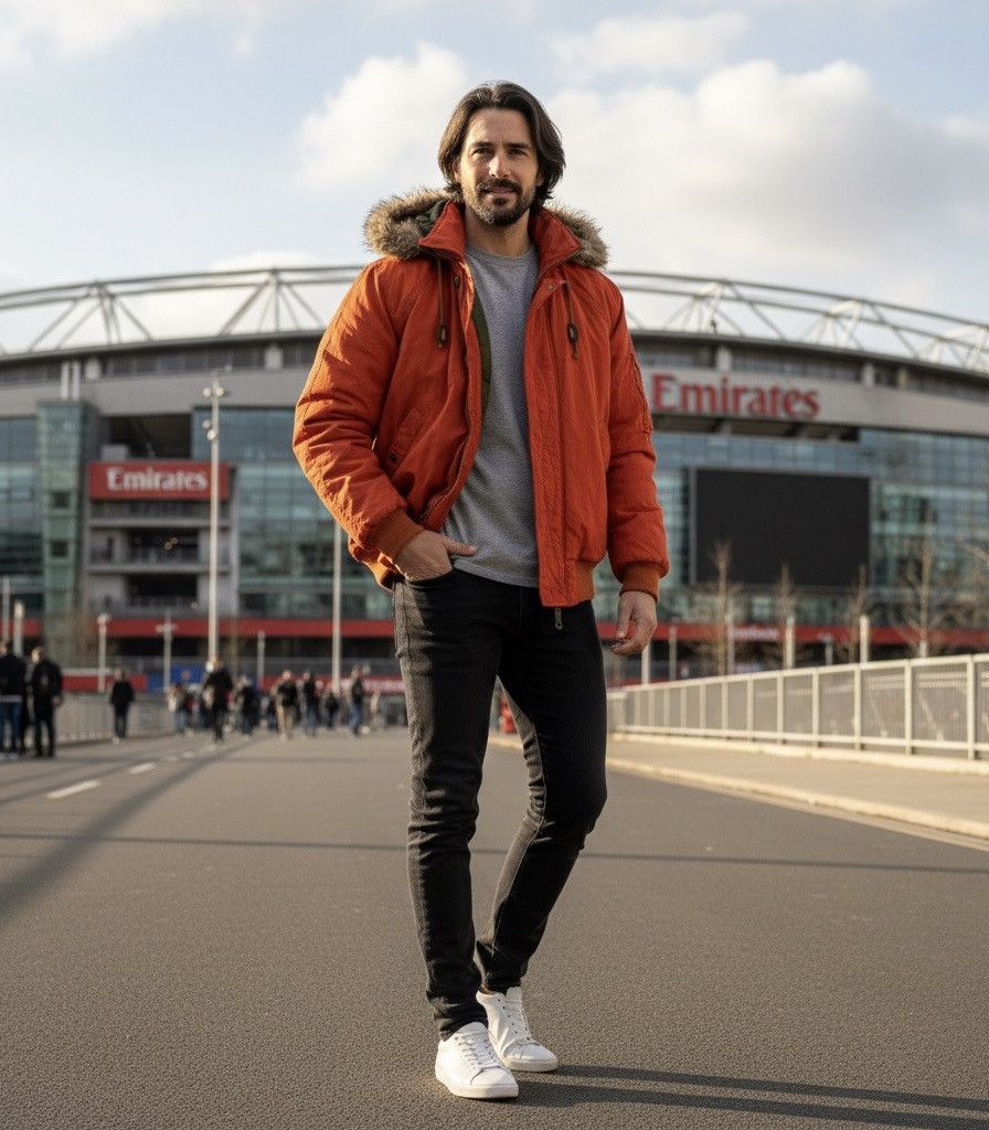 United Colors Of Benetton 🌟UNITED BENETTON FUR HOODIE BOMBER JACKET Size US M / EU 48-50 / 2 - 13 Thumbnail