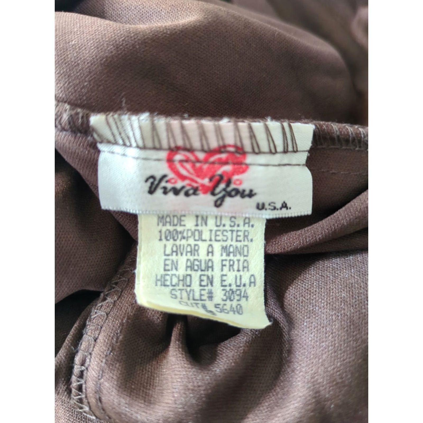 Vintage Viva Dress Vintage Brown Floral Knee Length A-Line Sleeveless Pullover Women's Small 90s Size S / US 4 / IT 40 - 6 Thumbnail