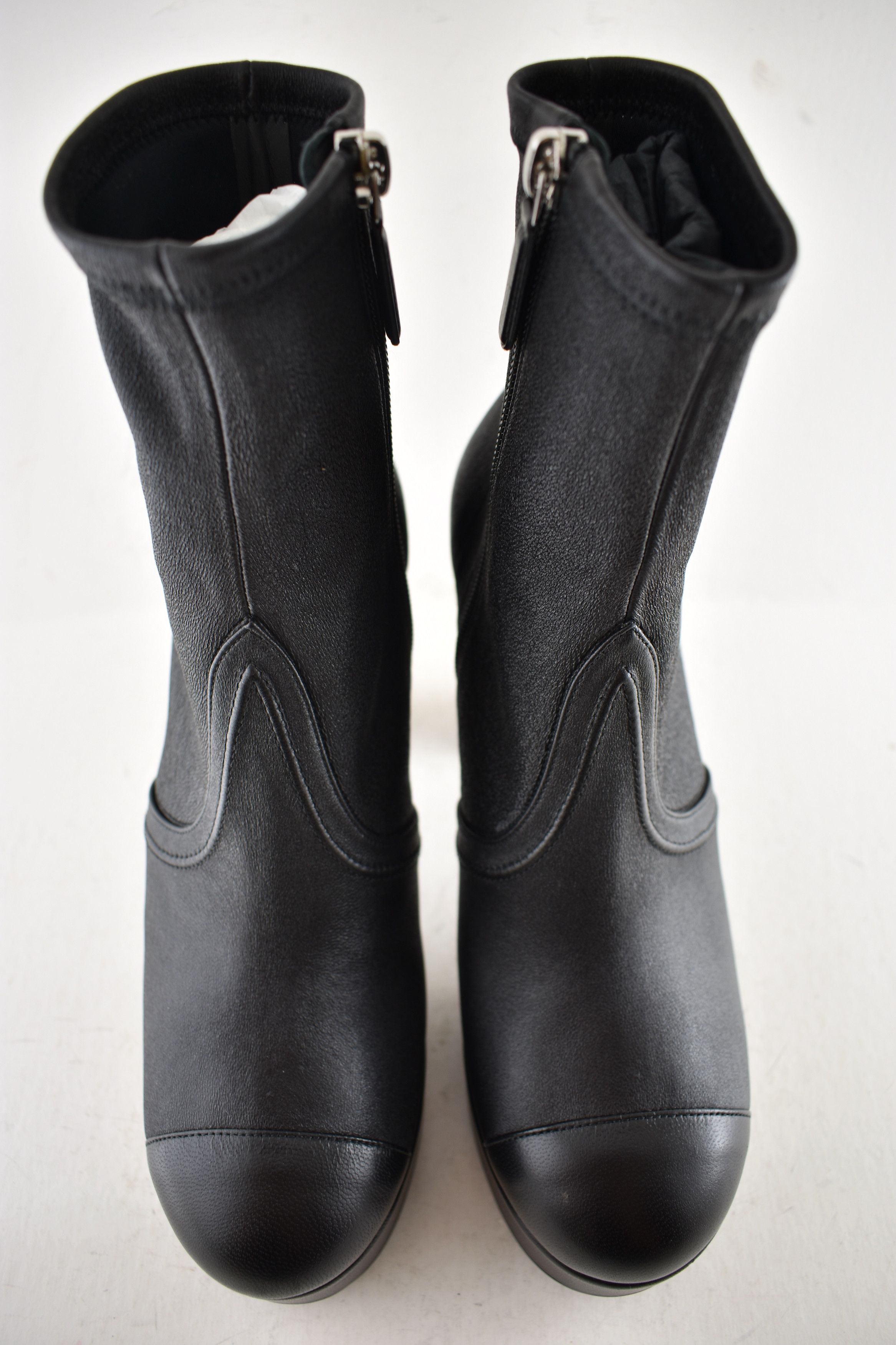 Chanel Chanel 24K Black Short Ankle Platform Block Heel Bootie 39.5 Size US 9.5 / IT 39.5 - 9 Thumbnail