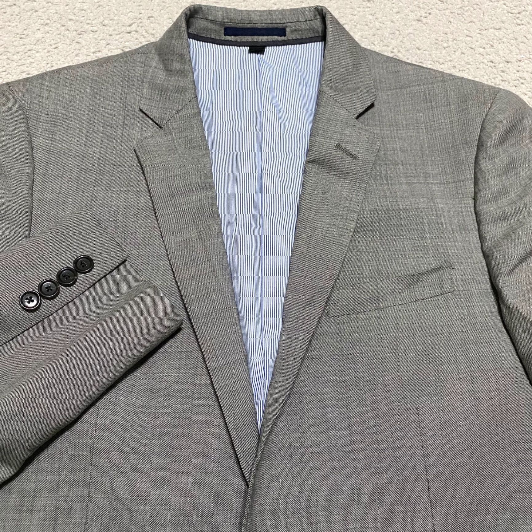 J.Crew J.CREW Blazer Mens 40R Wool Gray Tollegno 1900 Italy 2 Button Notch Lapel Double-Vented Regular Front Flat 2 Piece Vintage? No Size 40R - 5 Thumbnail
