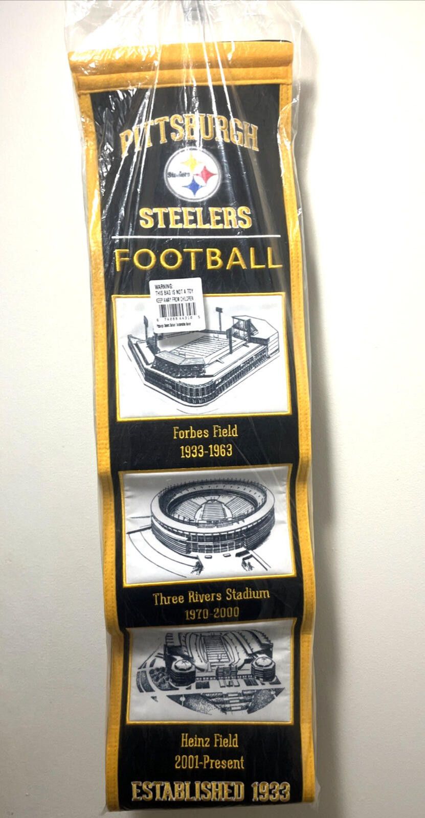 Other Pittsburgh Steelers Heritage Banner Stadiums Past-Present Size ONE SIZE - 1 Thumbnail