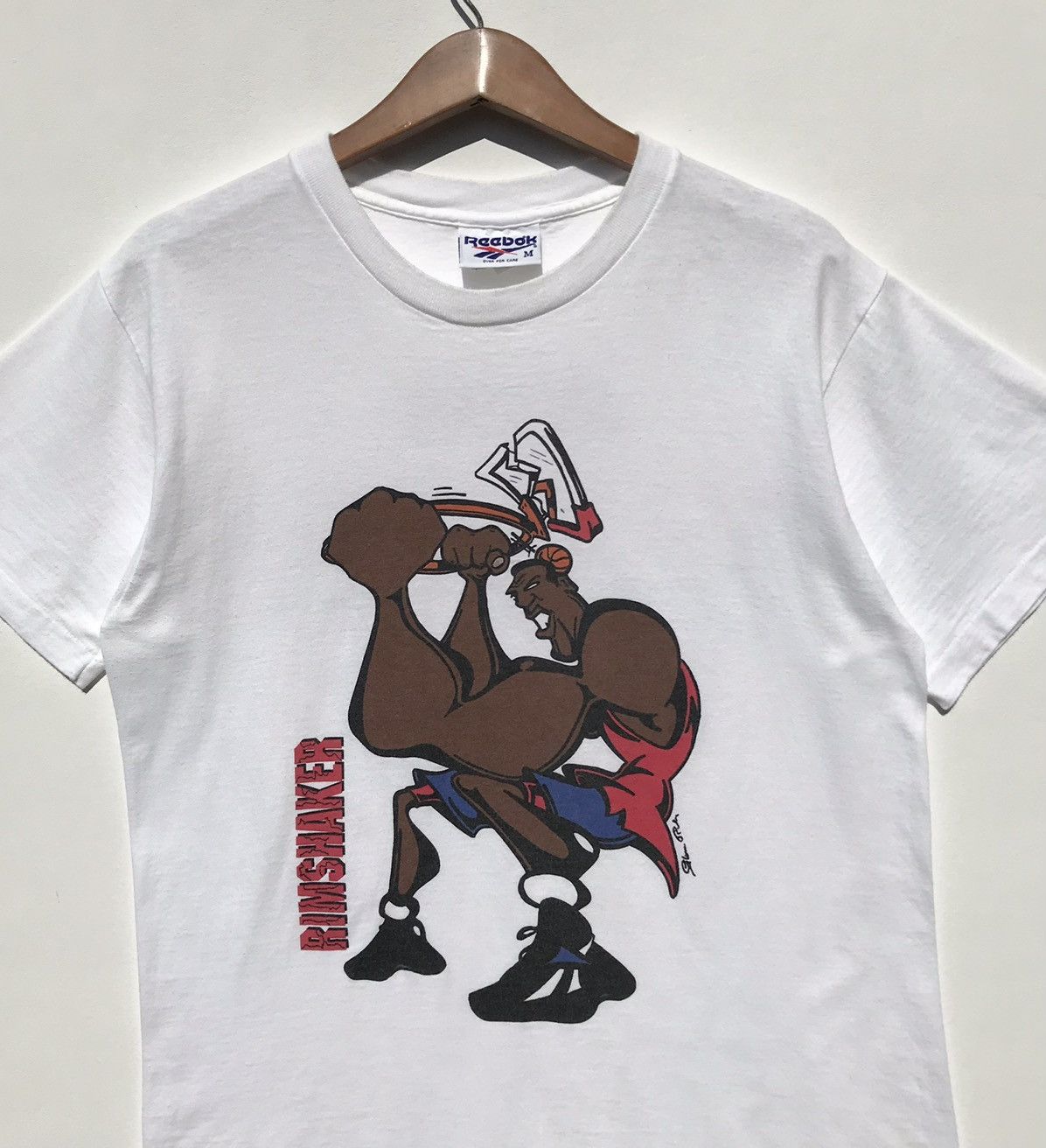 Reebok × Vintage Vintage 90s Reebok The Rim Shaker Nba Shirt Size US M / EU 48-50 / 2 - 9 Thumbnail