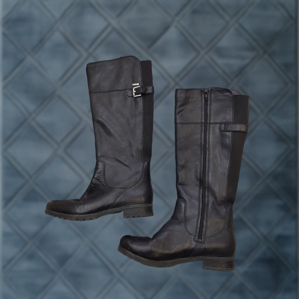Rockport Rockport Hydro-Shield Boots Womens 9W Black Leather Knee High Waterproof V75550 Size US 9 / IT 39 - 1 Thumbnail