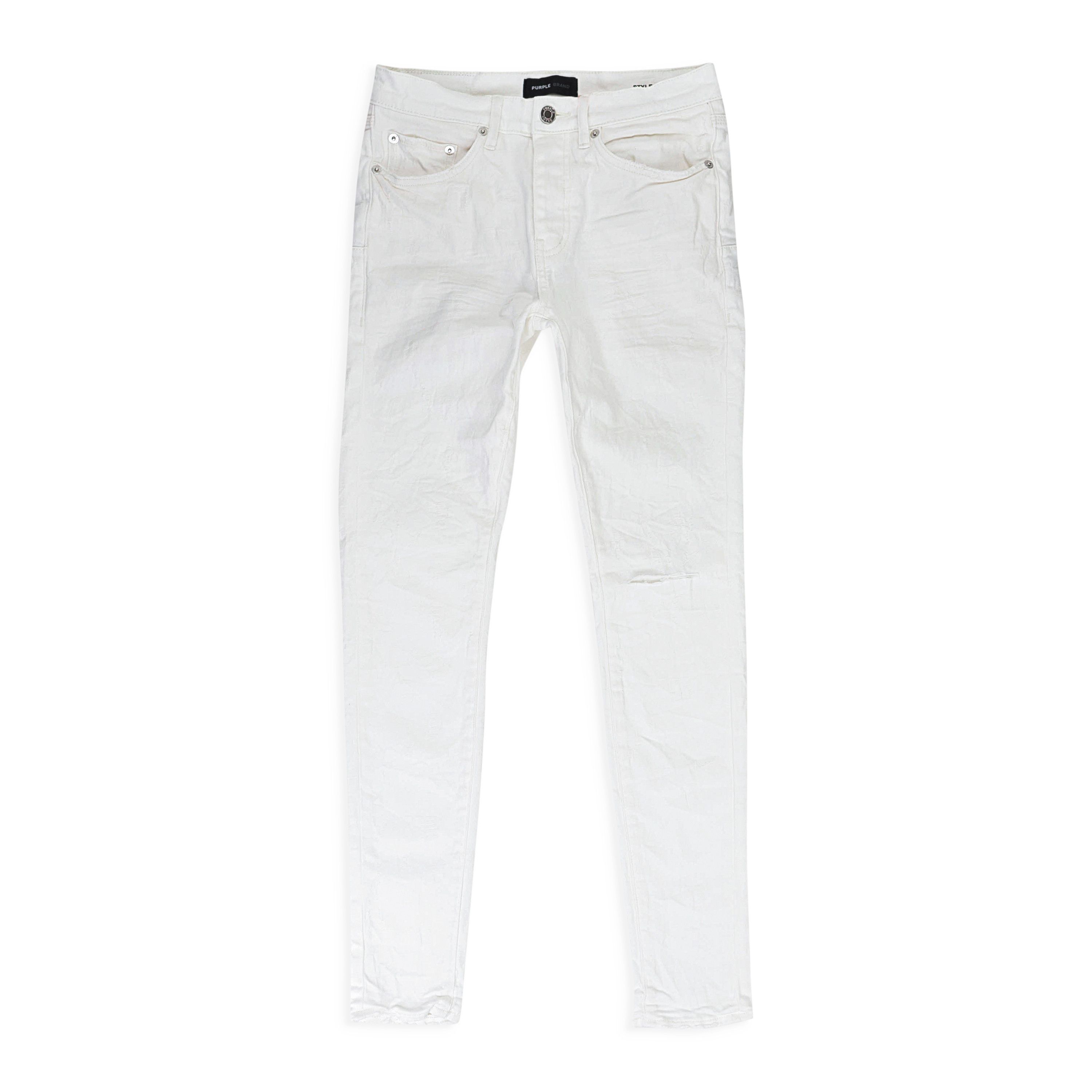 JACQUARD MONOGRAM WHITE SKINNY JEANS Size 36