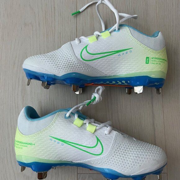 Nike NIKE FQ7729-100 HYPERDIAMOND 4 SOCCER CLEATS SIZE 6 US Size US 6 / IT 36 - 2 Thumbnail