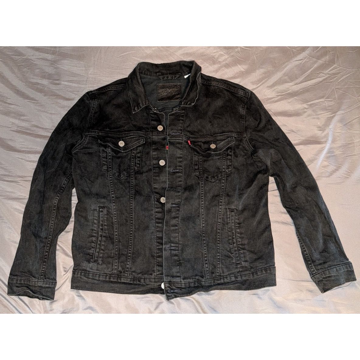 Levi's Levis Trucker Jacket XL Brown Leather tag Cherry Stitching Size US XL / EU 56 / 4 - 3 Thumbnail