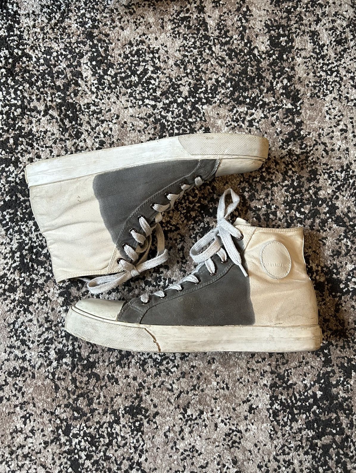 image of Raf By Raf Simons High Top Sneakers in White, Men's (Size 11)