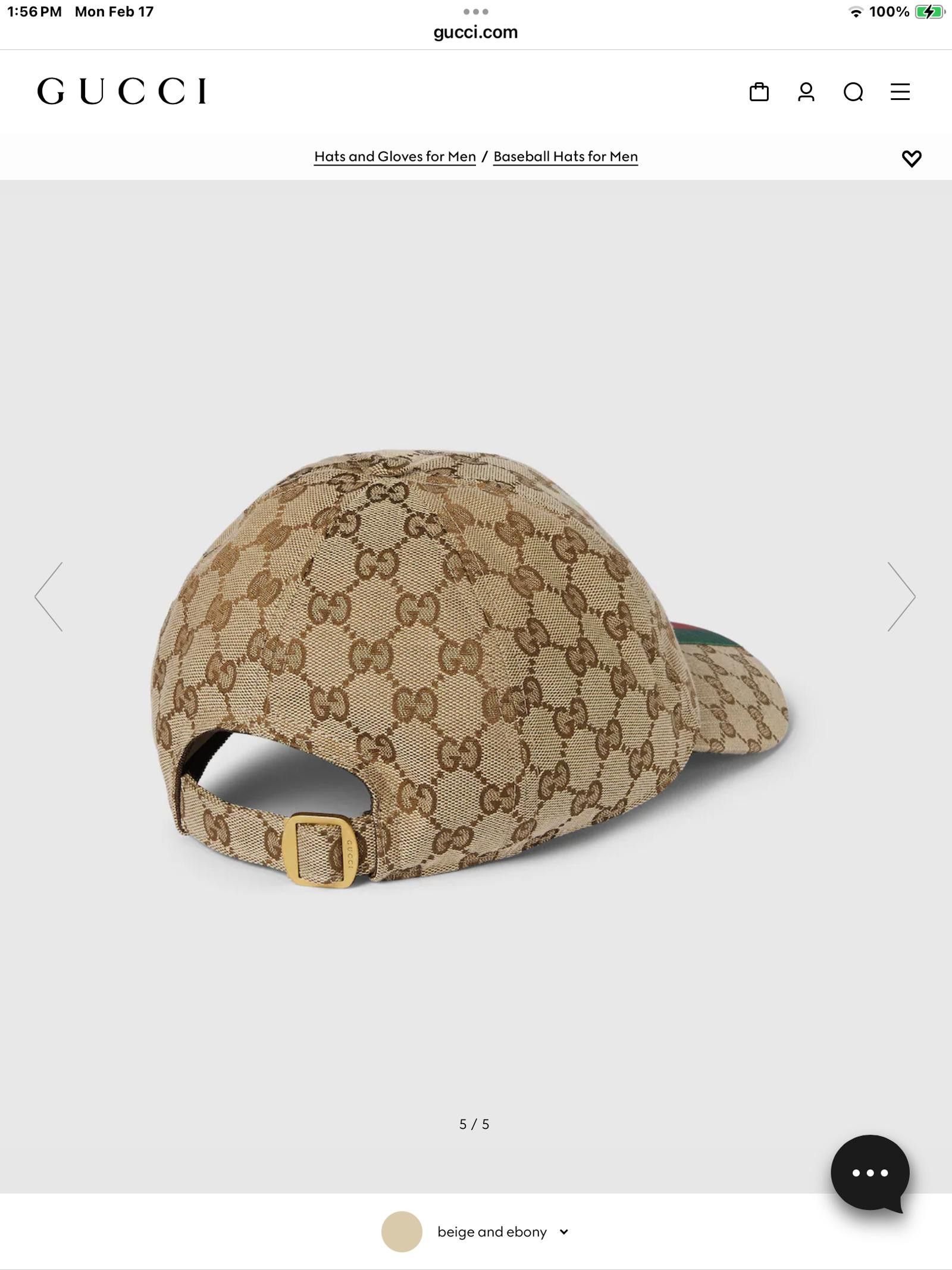 Gucci GUCCI ORIGINAL GG BASEBALL HAT SIZE L Size ONE SIZE - 3 Thumbnail