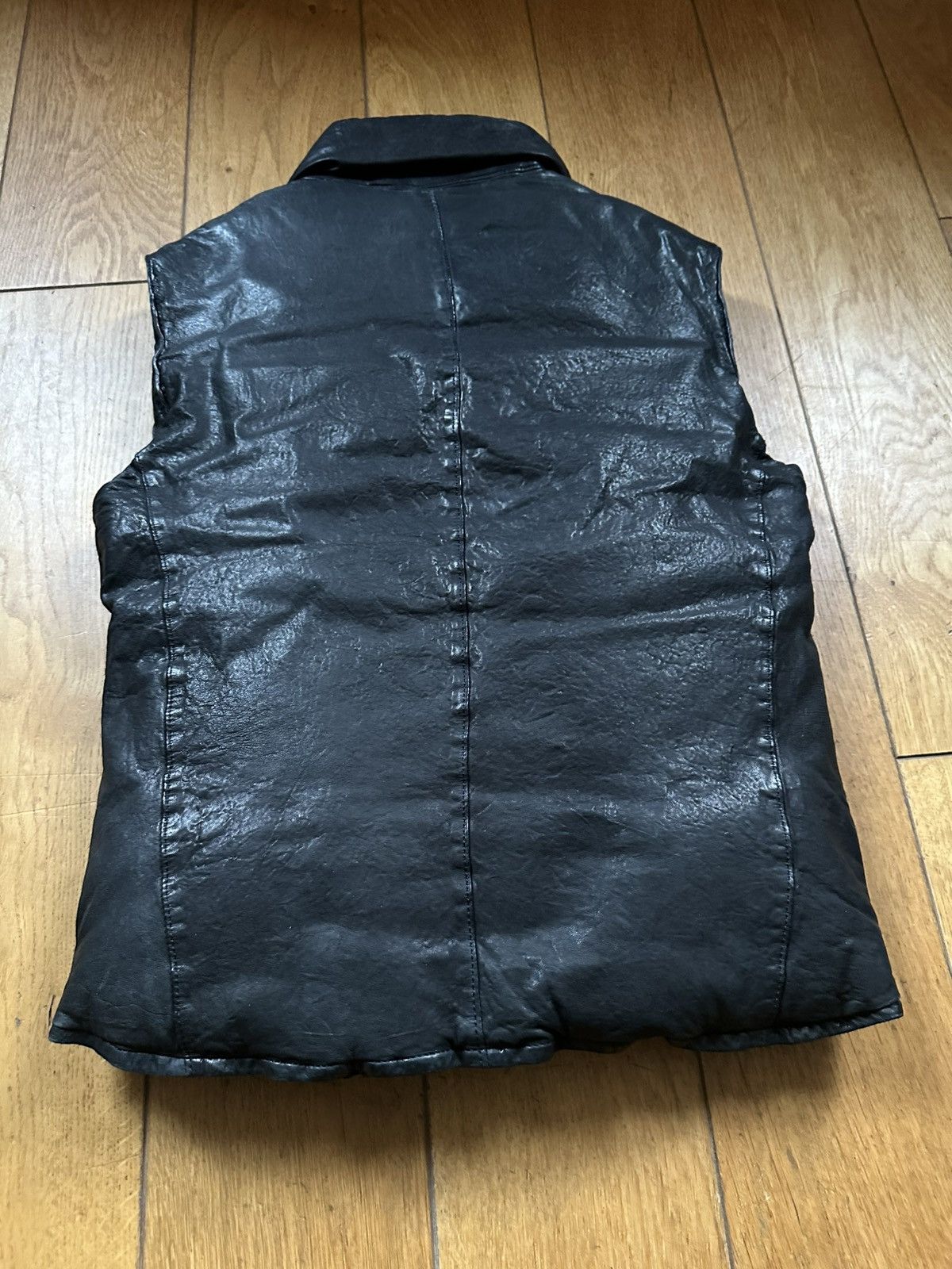 Isamu Katayama Backlash Metallic Navy Leather Down Vest JP 2 Fits US S Size US S / EU 44-46 / 1 - 25 Thumbnail