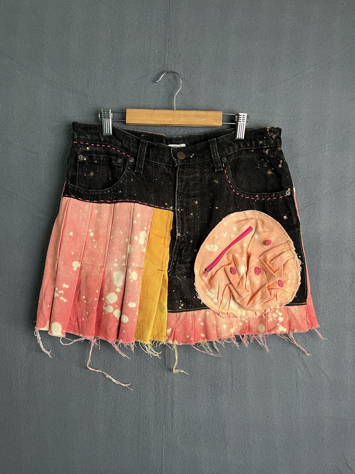 Beauty Beast × Levi's Custom Pleated Seditionaries Skirt Size 32" / US 10 / IT 46 - 1 Thumbnail