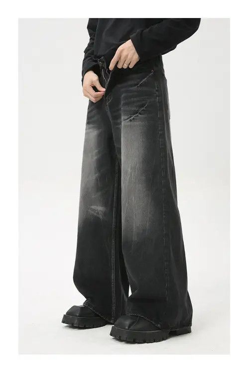 Japanese Brand VIBE American high street retro whisker washed jeans Size US 32 / EU 48 - 4 Thumbnail