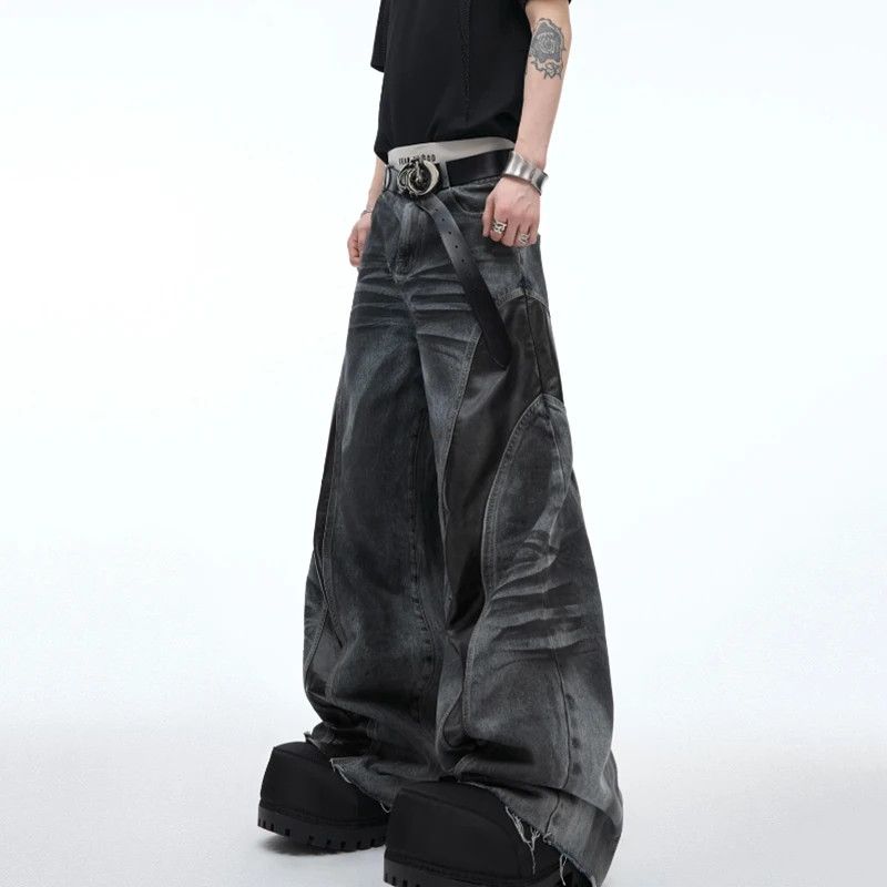 Jean × Vintage Denim Pants PU Leather Size US 32 / EU 48 - 4 Thumbnail
