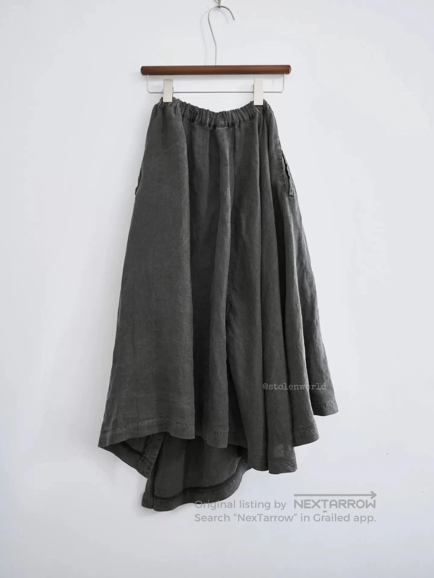 Y's Y's Yokohama Mud Dyed Linen Skirt. Size 26" / US 2 / IT 38 - 4 Thumbnail